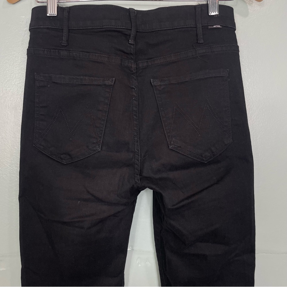 MOTHER The Hustler Ankle Fray Not Guilty Black Size 27 Straight - Picture 8 of 14